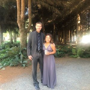 Lulus dark grey convertible dress